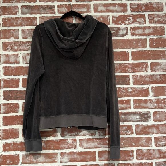 Juicy Couture Velour Gray Track Jacket and Pants Set Outfit L/XL Women EUC 2000s - Picture 8 of 8